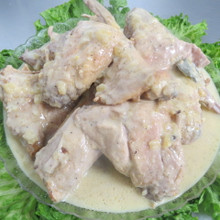 Rabbit in white sauce