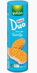 Gullon cookie Dueto w/vanilla filling