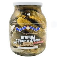 Тещины Рецепты  Cucumbers with  horseradish & dill