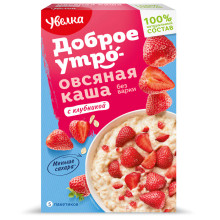 Uvelka, Instant Oatmeal Porridge with Strawberries