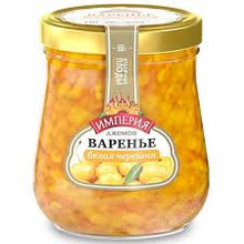 Imperiya Djemov, White Cherry Preserve, 550g