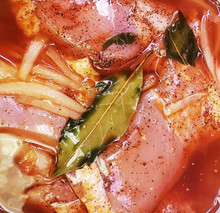Marinated Chick Thighs LB. 5.79/LB(approx. 5 LBs packaged)