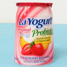 La Yogurt Lowfat Probiotic Strawberry & Banana 6 oz