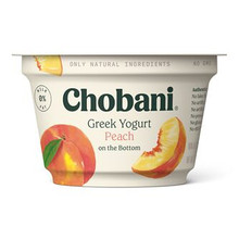Chobani Non-Fat Greek Yogurt, Peach 5.3oz