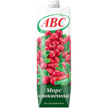 ABC Juice 100 % Cranberry Mors 1 L