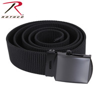Rothco Nylon Web Belt - Black Webbing