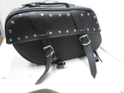 Black Universal Motorcycle Motorcycle Leather SaddleBags Side Bags