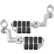 Kuryakyn Tour-Tech Iso Dually Offset 1 1/4" Clamp Highway Footpegs - Harley Pegs