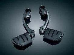 KURYAKYN 7583 BLACK ADJUSTABLE TOUR-TECH CRUISE MOUNTS DUALLY PEGS 1-1/4" HARLEY