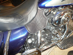 Harley Davidson Thigh and Saddle Heat Deflectors Plain Leather FLH FLST