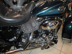 Harley Davidson Thigh and Saddle Heat Deflectors Plain Leather FLH FLST Studded