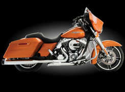 Rinehart 2009-Later Slimline Duals Chrome with Chrome 4" Slip-Ons and Chrome End Caps