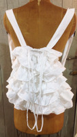 CIH070W - White Ruffle Cinch Pack