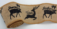 PSWY74 - Burlap Ribbon (Deer)