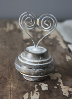 CIH185 - Doorknob Heart Holder Zinc