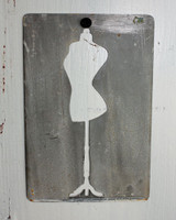 CIH282 Metal Stencil 4" x 6" - Funky Dress Form