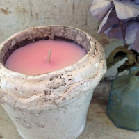 Delicate Ceramic Pot-Fresh Floral-White