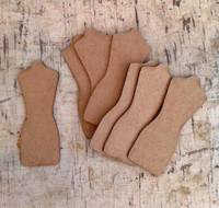 Chipboard Dress Forms-Set of 8