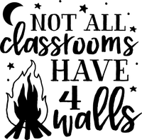 Not all classrooms have 4 walls Red Rubber Stamp