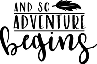 and so the Adventure begins Red Rubber Stamp