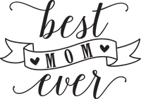 Best Mom Ever Red Rubber Stamp