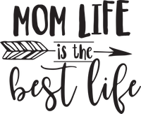 Mom Life is the Best Life Red Rubber Stamp