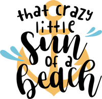 That Crazy Little Sun of a Beach Red Rubber Stamp