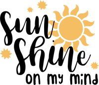Sunshine on my Mind Red Rubber Stamp