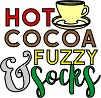 Hot Cocoa & Fuzzy Socks Red Rubber Stamp