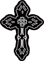 Cross Red Rubber Stamp