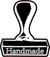 Homemade Vintage Stamp Red Rubber Stamp
