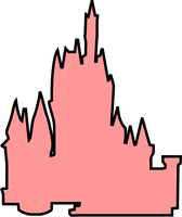 Castle Red Rubber Stamp