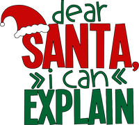 Santa, I can Explain Red Rubber Stamp