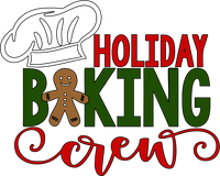 Holiday Baking Crew Red Rubber Stamp