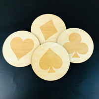 Playing Card Symbols Coasters S/4