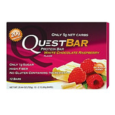 Quest White Choc Raspberry Bar (12x2.12Oz)