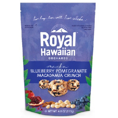 Royal Hawaiian Orchards Fruit Nut BluBerry Pom (6x4OZ )