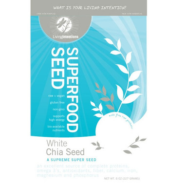 Living Intentions Og2 Superfood White Chia Seeds (6x8Oz)