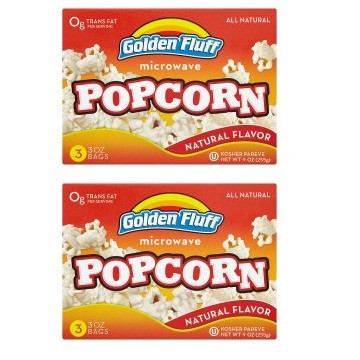 Golden Fluff Popcorn Microwave (12x9OZ )