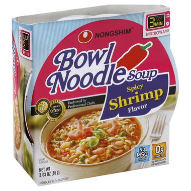 Nong Shim Noodle Bowl Spicy Shr (12x3.03Oz)