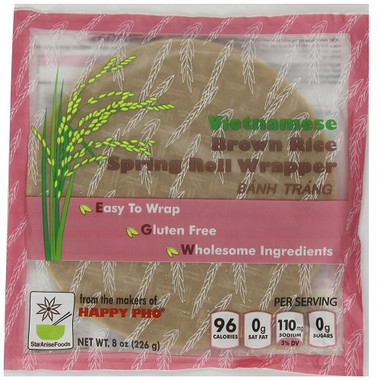 Star Anise Brown Rice Spring Roll Wrapper (6x8Oz)