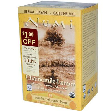 Numi Tea Chamomile Lemon Herbal Tea (6x18 Bag)