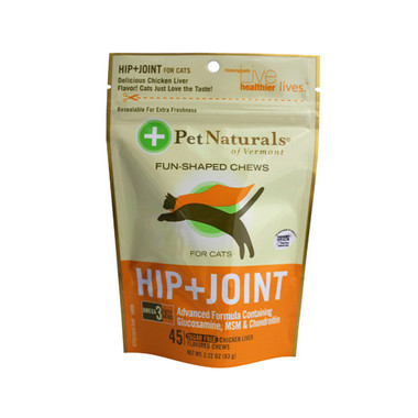 Pet Naturals of Vermont Hip and Joint for Cats Chicken Liver 45 Soft Chews