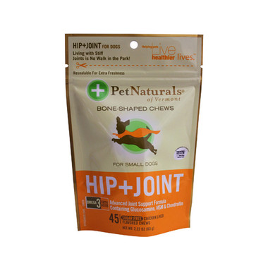 Pet Naturals of Vermont Hip and Joint for Small Dogs Chicken Liver 45 Soft Chews