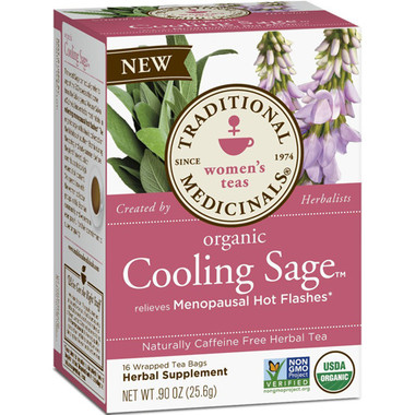 Traditional Medicinals Tea Organic Herbal Cool Sage (6x16 Bags)