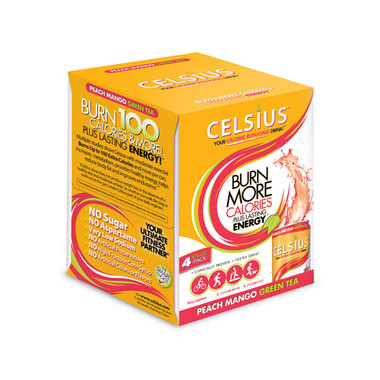 Celsius Drink Peach Mango Green Tea (4 Pk)