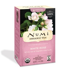 Numi Tea Organic Tea White Rose, Full Leaf White Tea (6x16 Bag )