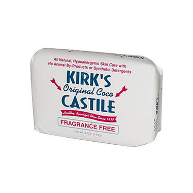 Kirk's Natural Original Coco Castile Soap Fragrance Free (1x4 Oz)
