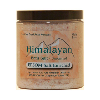 Himalayan Salt Bath Salt 40% Epsom Salt Enriched 24 Oz