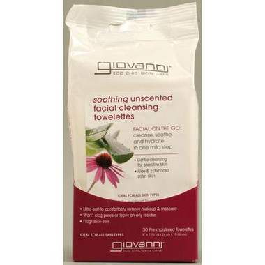 Giovanni Fragrance Free Soothing Facial Towelettes (1x30 ct)